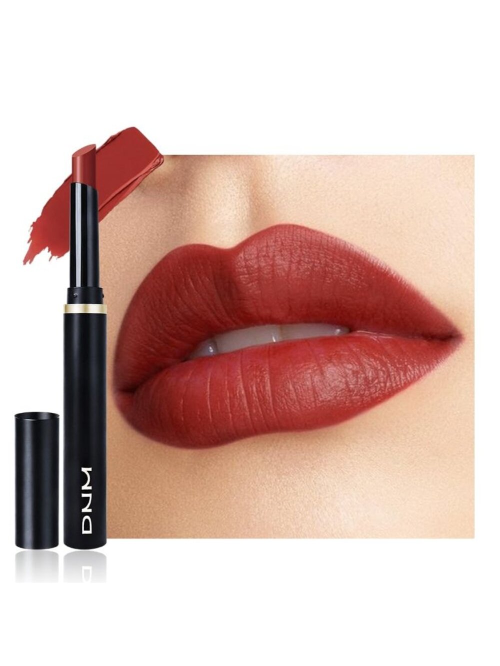 Women's 876# Dark Red Long Lasting Waterproof Velvet Matte Stick Lipstick